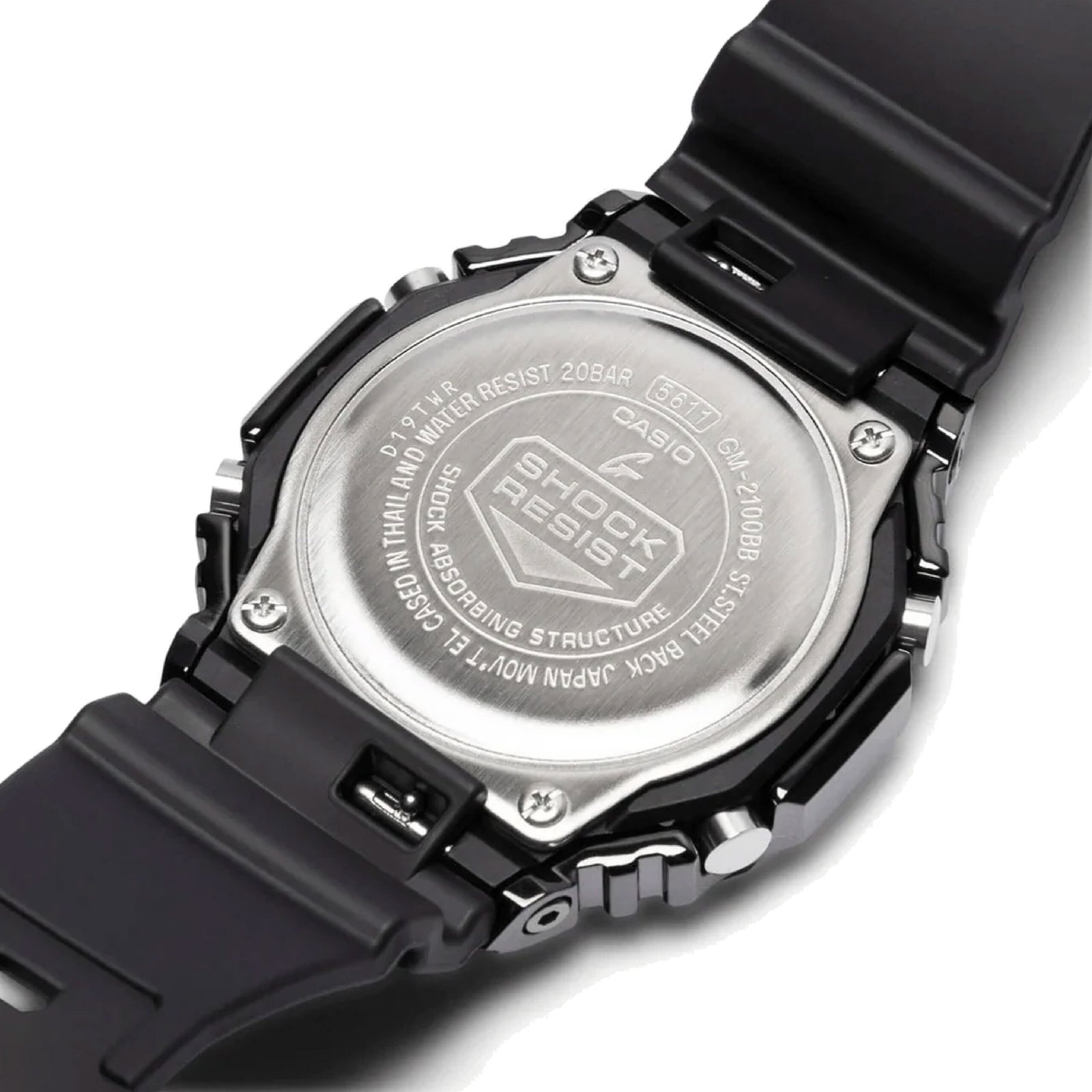 G-Shock GM2100BB-1A black metal watch – durable, shock-resistant men’s sports watch with rugged design and modern style