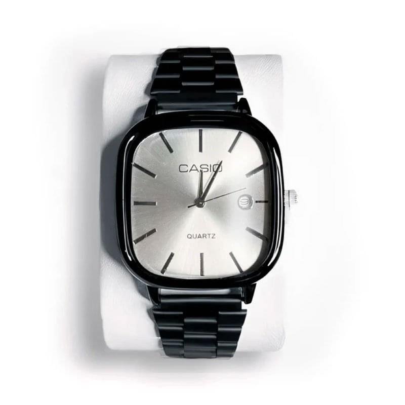 Casio Vintage Black-White watch – unisex stainless steel timepiece with black and white dial